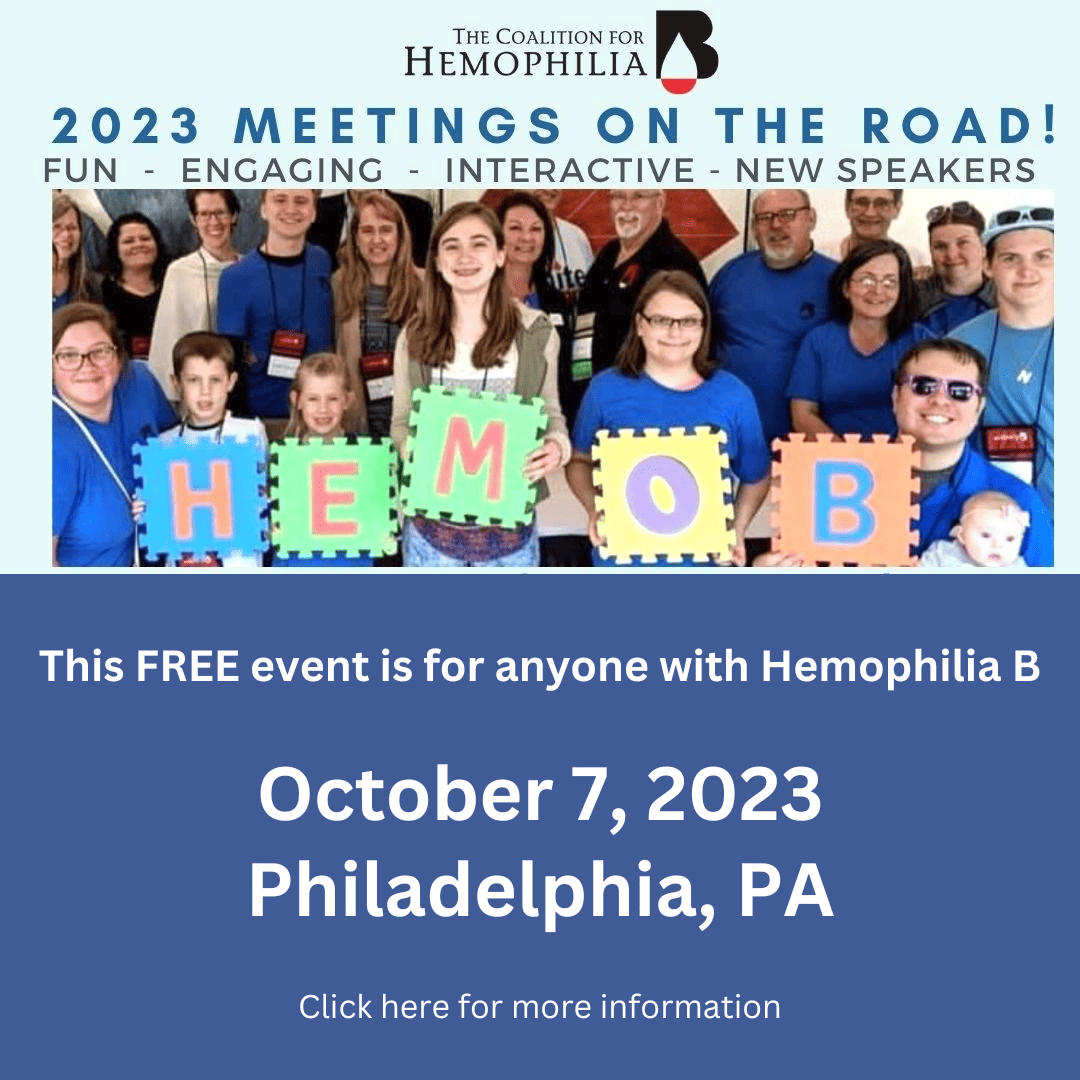 Coalition for Hemophilia B - Meetings On The Road